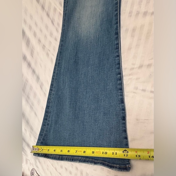 American Eagle Jeans 4 Short Festival Flare Blue Next Level Stretch Petite - Picture 12 of 15